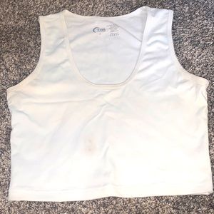 Zyia white athletic crop top